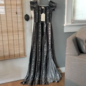 Size small maxi dress with front slit- Topshop